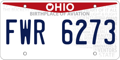 OH license plate FWR6273
