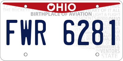 OH license plate FWR6281