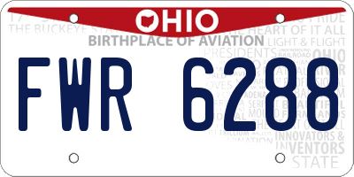 OH license plate FWR6288