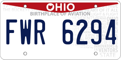 OH license plate FWR6294