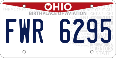 OH license plate FWR6295
