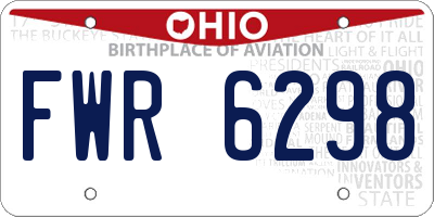 OH license plate FWR6298