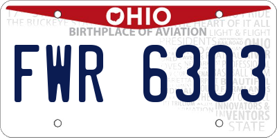 OH license plate FWR6303