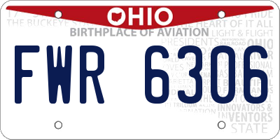 OH license plate FWR6306