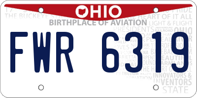 OH license plate FWR6319