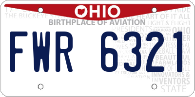 OH license plate FWR6321