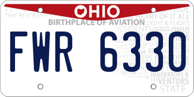 OH license plate FWR6330