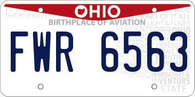 OH license plate FWR6563