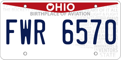 OH license plate FWR6570