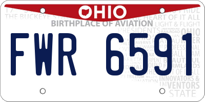 OH license plate FWR6591