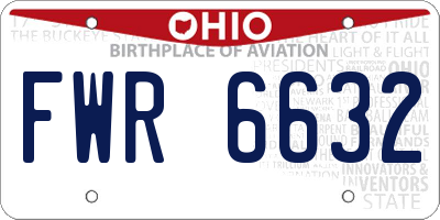 OH license plate FWR6632