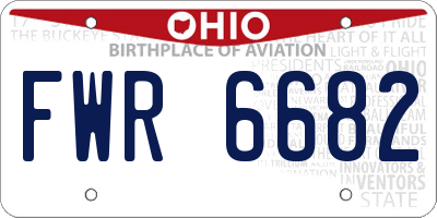 OH license plate FWR6682