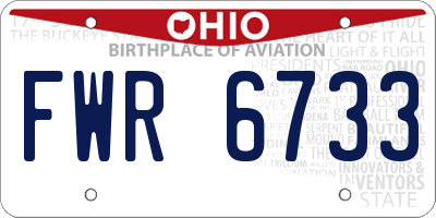 OH license plate FWR6733