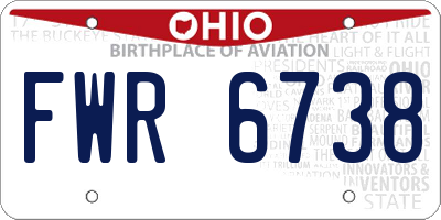 OH license plate FWR6738