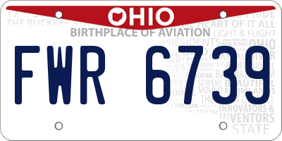 OH license plate FWR6739