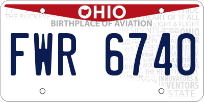 OH license plate FWR6740