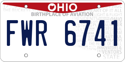 OH license plate FWR6741