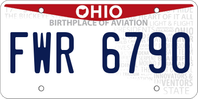 OH license plate FWR6790