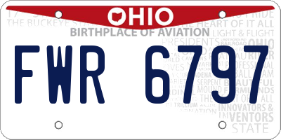 OH license plate FWR6797