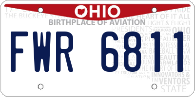 OH license plate FWR6811