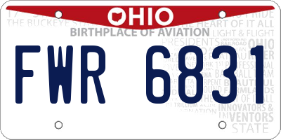 OH license plate FWR6831