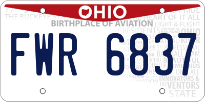 OH license plate FWR6837