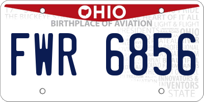 OH license plate FWR6856