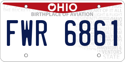 OH license plate FWR6861