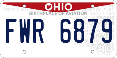 OH license plate FWR6879