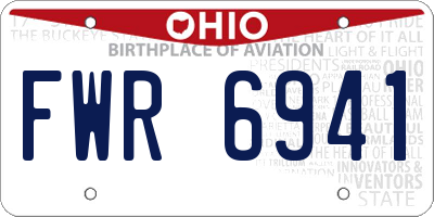 OH license plate FWR6941