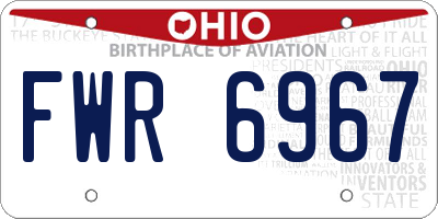 OH license plate FWR6967