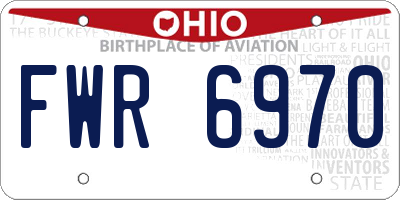 OH license plate FWR6970