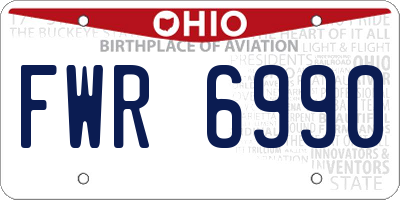 OH license plate FWR6990
