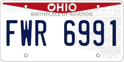 OH license plate FWR6991