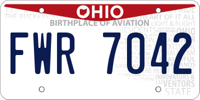 OH license plate FWR7042
