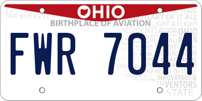OH license plate FWR7044