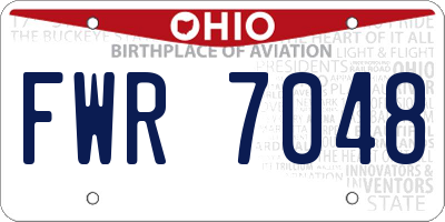 OH license plate FWR7048