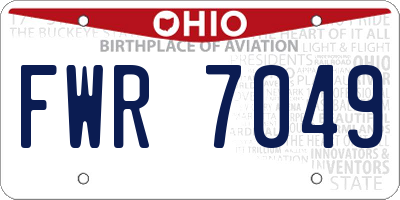 OH license plate FWR7049