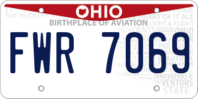 OH license plate FWR7069