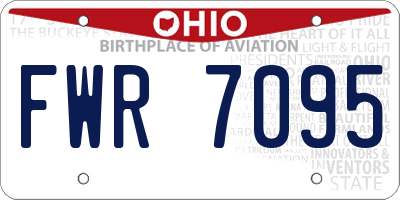 OH license plate FWR7095