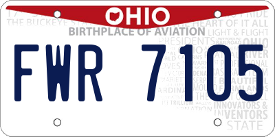 OH license plate FWR7105