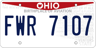 OH license plate FWR7107