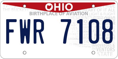OH license plate FWR7108