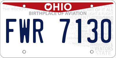 OH license plate FWR7130
