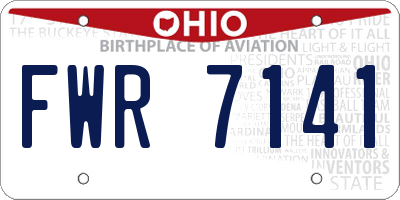 OH license plate FWR7141
