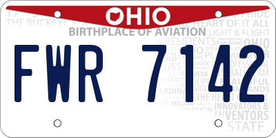 OH license plate FWR7142