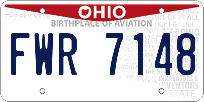 OH license plate FWR7148
