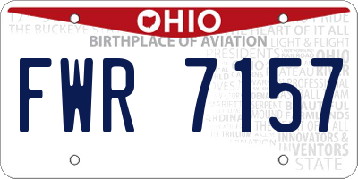 OH license plate FWR7157