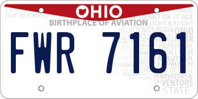 OH license plate FWR7161