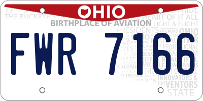 OH license plate FWR7166